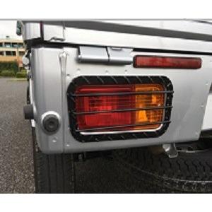 テールランプガード 黒粉体塗装 左右セット S201P/S211Pハイゼット