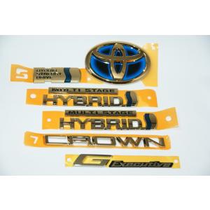 クラウン エンブレム ゴールドメッキ トヨタ クラウン17系 ピラー 