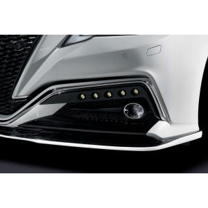 トヨタ　クラウン　バンパー　ランプ クラウン LEDフロントバンパーダクトカバー 左右セット 未塗装品