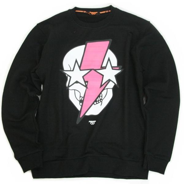 フォワードミラノ Forward MILANO メンズ スウェット クルーネック プリント ブラック...