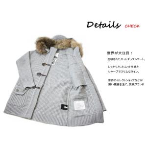 Bark バーク レディース ニット ファー付き コート 裏地なし フード レディース ミディアム丈 ダッフル コート 裏地なし グレー 267 Duffle Coat 52bd9001 267 Bayswater