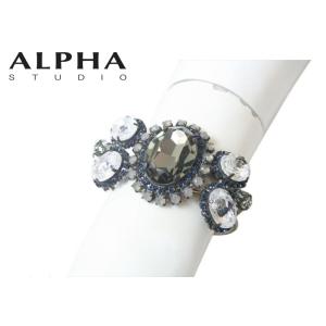 ALPHA STUDIO レディース バングル 腕輪  ブレスレット BRACELET  Made in Italy BRACCIALE FUME'S 5 PIETRE RIGIDO｜bayswater