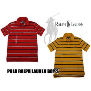 ポロ ラルフローレン Ralph Lauren ボーイズ　ポニー刺繍 鹿の子 ボーダー 半袖 ポロシャツ 父の日 トップス