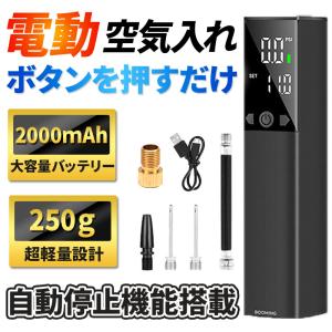 空気入れ 電動 ボール 小型 充電式 浮き輪 自転車 仏式