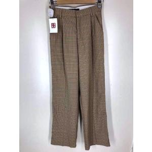 ザラ ZARA チェックワイドパンツ レディース XS 中古 古着 211122｜bazzstore