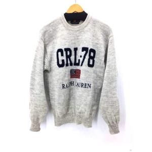 チャップスラルフローレン CHAPS RALPH LAUREN 80s 星条旗 CRL-78 ウールニット メンズ imp 中古 古着 220131｜bazzstore