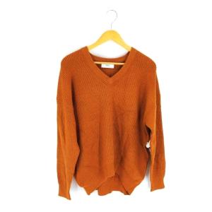 AZUL by moussy(アズールバイマウジー) V NECK LOOSE KNIT TOPS ...