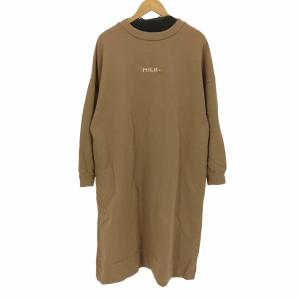 MILK FED(ミルクフェド) BAR SWEAT DRESS ロゴ刺繍 スウェット ワンピース レディ 中古 古着 0626｜bazzstore