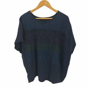 pas de calais(パドカレ) 藍染めパッチワークTシャツ レディース JPN：36  中古...