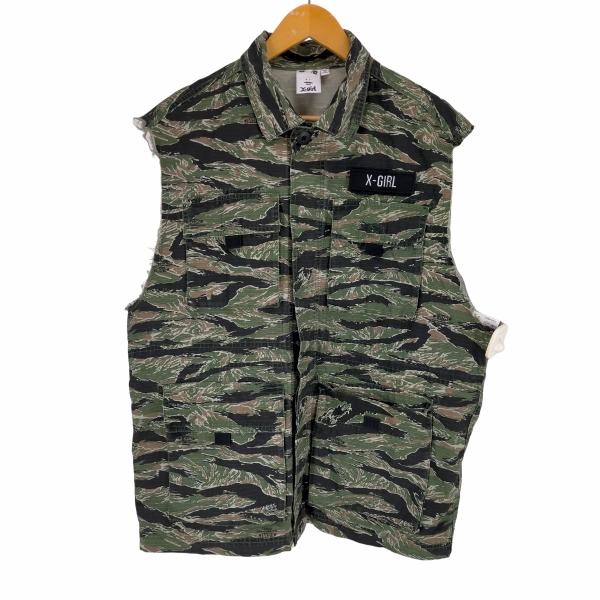 X-girl(エックスガール) 23AW MILITARY SLEEVELESS SHIRT レディ...