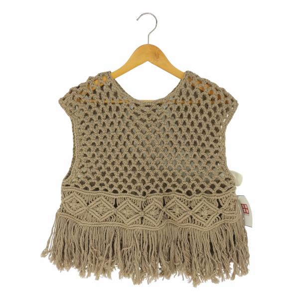 ADAWAS(アダワズ) MACRAME VEST? リネンブレンド マクラメベスト レディース F...