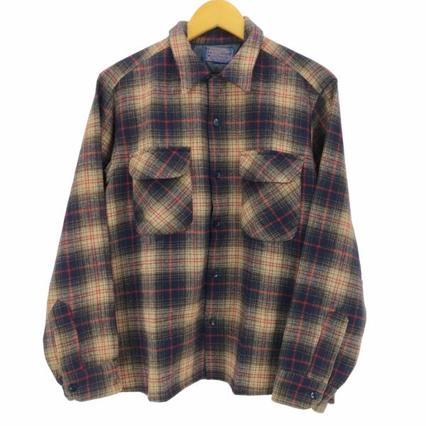 PENDLETON(ペンドルトン) 70s USA製 ボックスシルエット オープンカラーシャツ フラ...