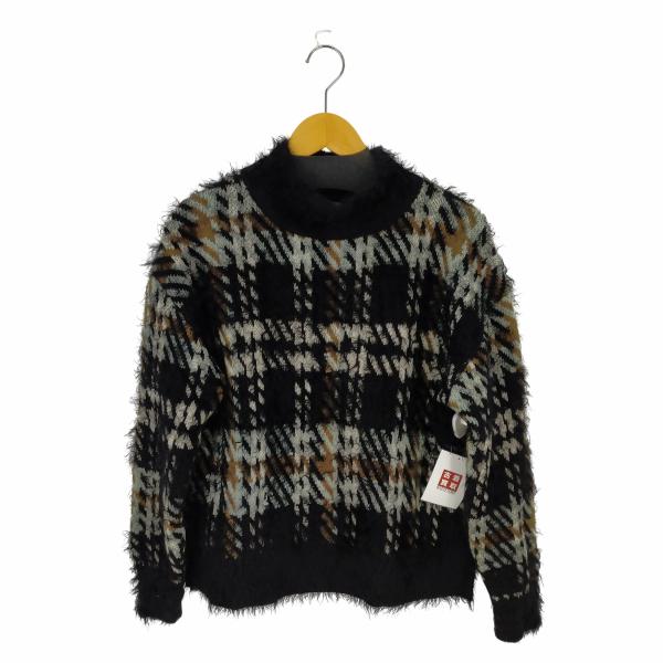 AZUL by moussy(アズールバイマウジー) BIG CHECK SHAGGY KNIT レ...