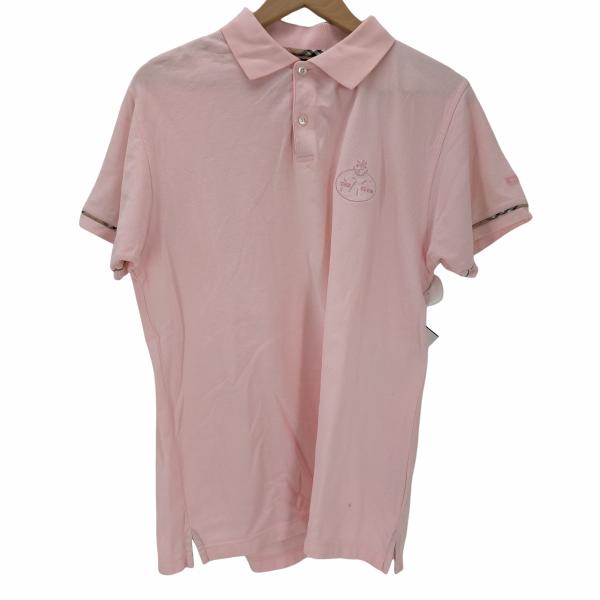 BURBERRY GOLF(バーバリーゴルフ) 胸元刺繍 鹿の子ポロシャツ メンズ import：S...