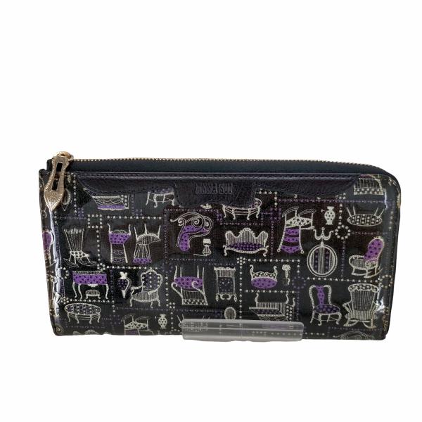 ANNA SUI(アナスイ) エナメル L字長財布 レディース 表記無  中古 古着 1026