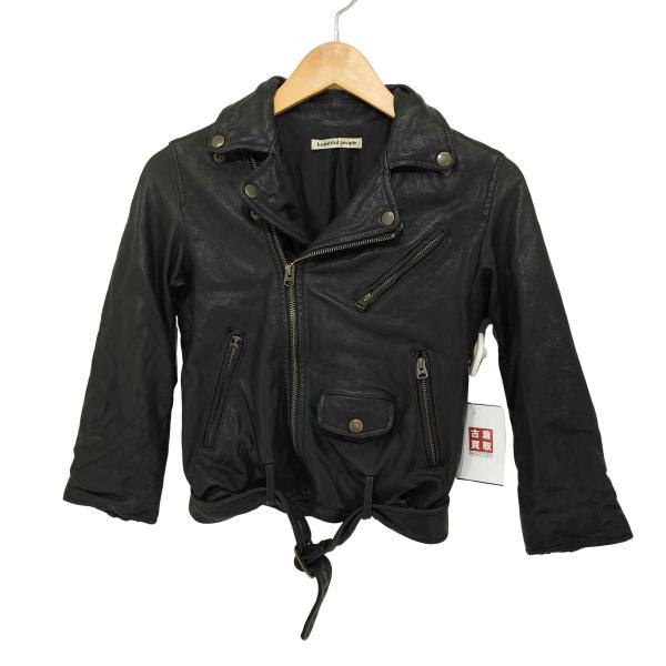 beautiful people(ビューティフルピープル) ラムレザーライダースジャケット レディー...