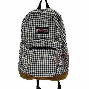 JanSport(ジャンスポーツ) ギンガムチェックバックパック スウェード切替 レディース 表記無  中古 古着 1244｜bazzstore