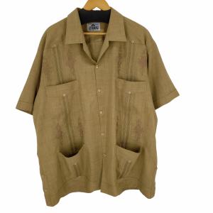 IZAMAL(フルギ) 90S キューバシャツ S/S 開襟シャツ ビッグシルエット メンズ  46 中古 古着 0243｜bazzstore