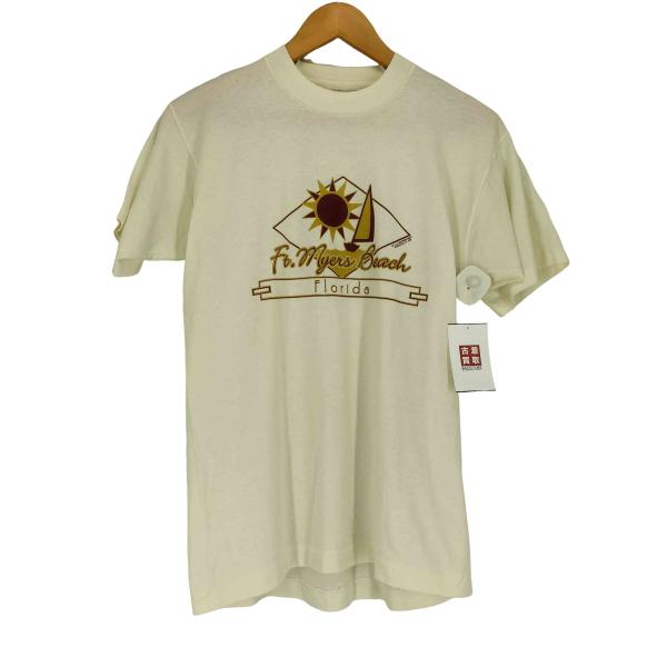 USED古着(ユーズドフルギ) 袖裾シングル Florida フロントプリントクルーネックTシャツ ...