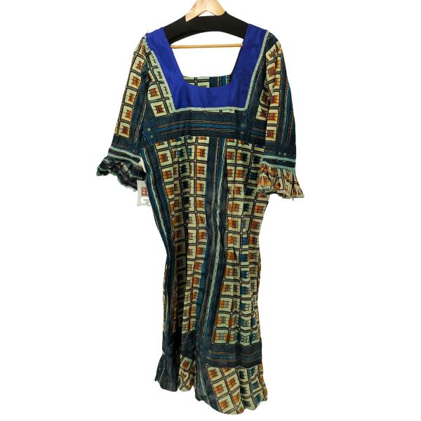 USED古着(ユーズドフルギ) 70-80S スパンコール アフリカンバティック ドレス ワンピース...