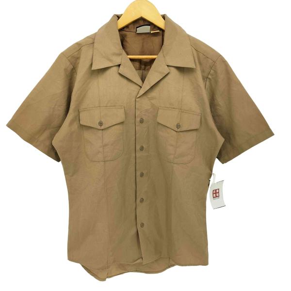U.S.NAVY(ユーエスネイビー) 90s USA製 開襟 ミリタリーシャツ メンズ import...