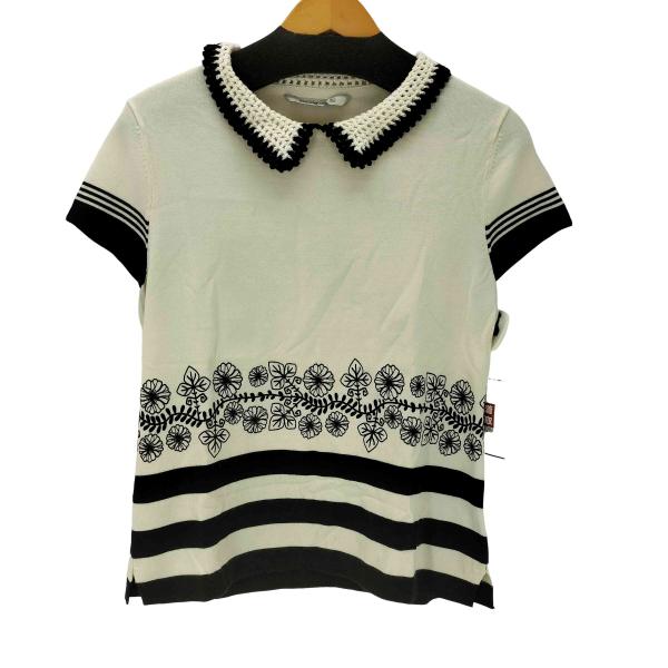 Desigual(デシグアル) フラワーデザイン ニットポロシャツ レディース import：XL ...