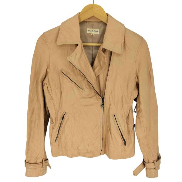 USED古着(ユーズドフルギ) {{pour la frime}} ピッグレザー ライダースジャケッ...