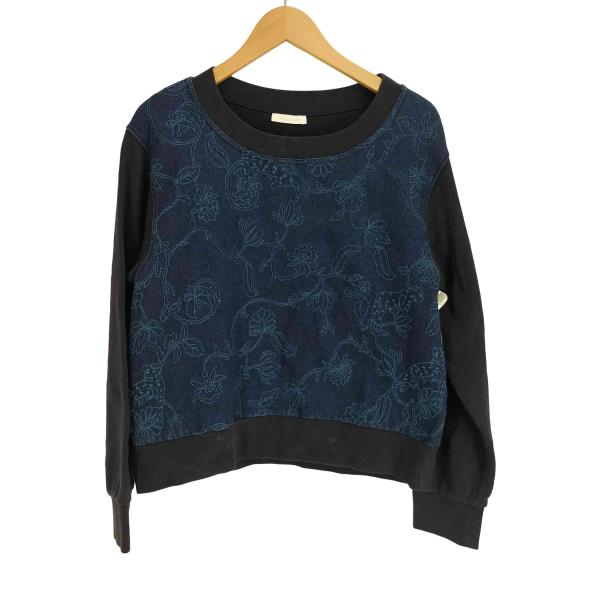 SEE BY CHLOE(シーバイクロエ) デニム切替 刺繍デザイントレーナー メンズ  34 中古...