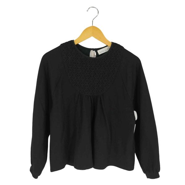 latelier du savon(アトリエドゥサボン) 刺繍デザイン ラグランスリーブ ウール ブ...