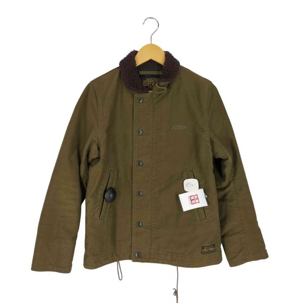 Cluct Works(クラクトワークス) 裾ロゴパッチ 襟ボア ドローコード 裏地キルティング N...