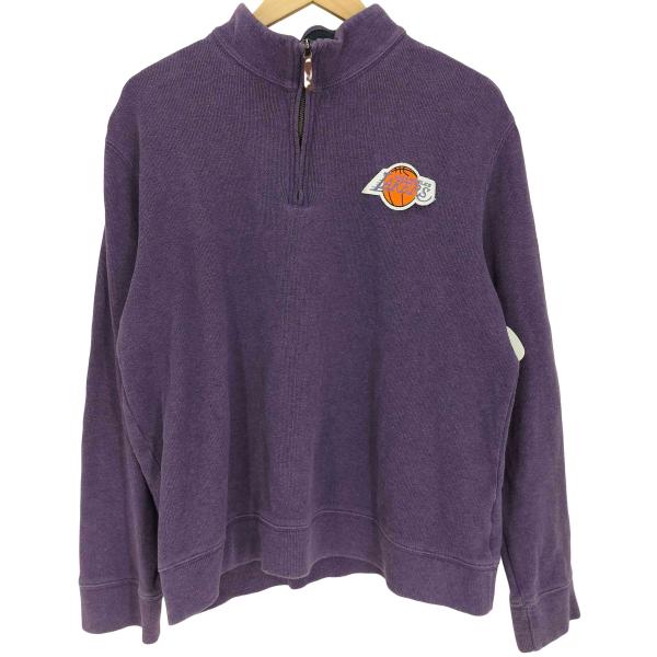LANDS END(ランズエンド) バスケットボール クラブ ワッペン ハーフジップ スウェット メ...
