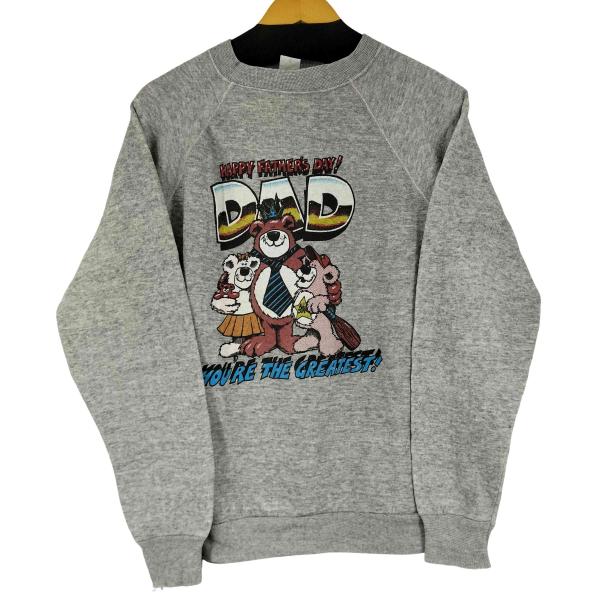 TULTEX(タルテックス) 80S ベアプリント ラグランスウェット レディース  L 中古 古着...