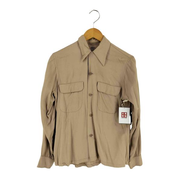 ARROW(アロー) 40-50s USA製 GABANARO レーヨンギャバ 開襟 オープンカラー...