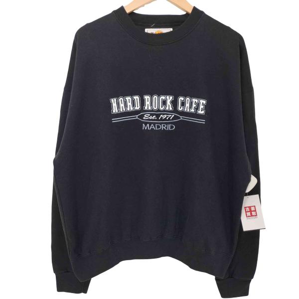 Hard Rock Cafe(ハードロックカフェ) MADRID ロゴ刺繍 クルーネックスウェット ...