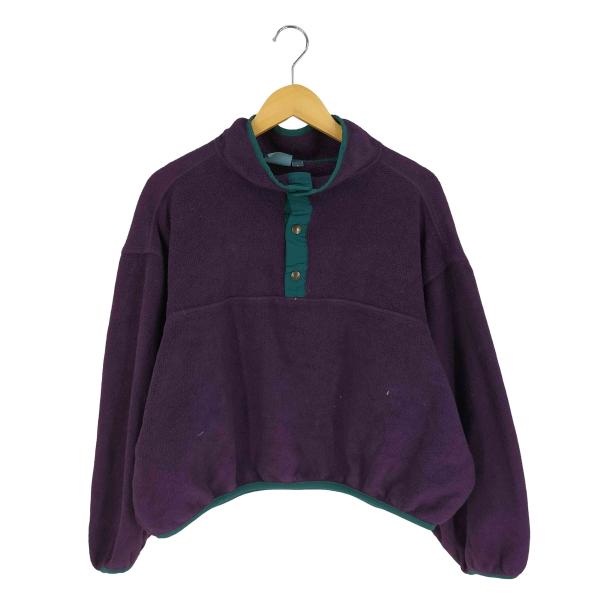 WOOLRICH(ウールリッチ) 80S USA製 スナップT クロップドフリースプルオーバー レデ...