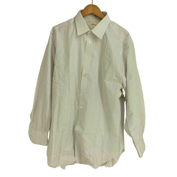 BRIONI(ブリオーニ) イタリア製 コットン ストライプ L/S シャツ メンズ  43/17 ...