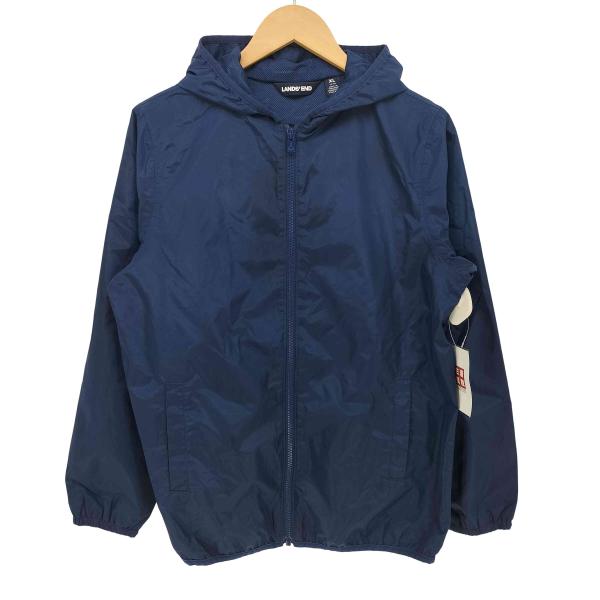LANDS END(ランズエンド) 裏地メッシュ リップストップ ジップアップ フーディ ジャケット...