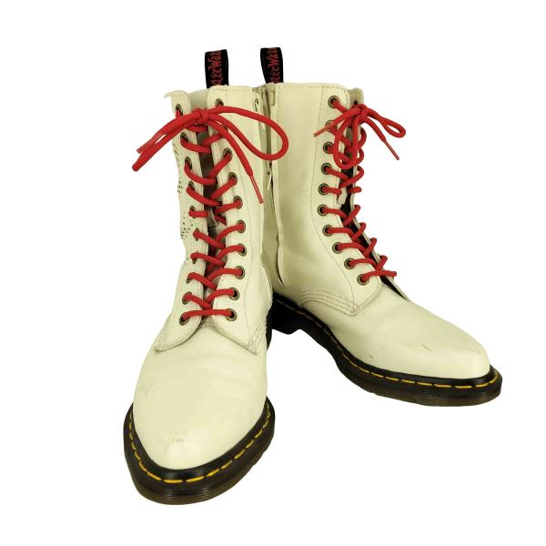 Dr.Martens(ドクターマーチン) スカルデザイン レースアップブーツ ハイカットレザーブーツ...