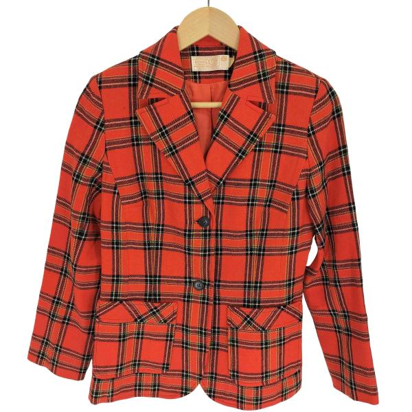 PENDLETON(ペンドルトン) 70S USA製 タータンチェック シングルブレスト 2B テー...