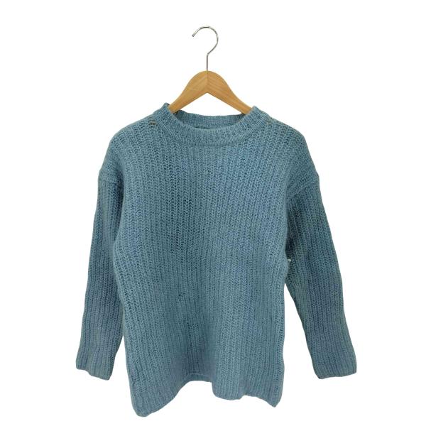 USED古着(ユーズドフルギ) モヘア50 アクリル50 ローゲージ クルーネックシャギーニットセー...