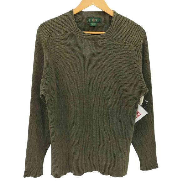 J.CREW(ジェイクルー) 90S 巨人タグ リネン コットン リブ クルーネック ニット メンズ...