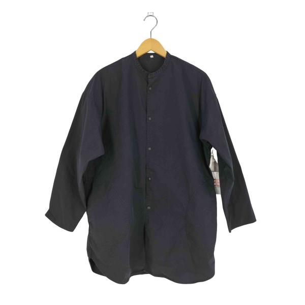 無印良品(ムジルシリョウヒン) ストレッチ高密度織りロングシャツ メンズ  S-M 中古 古着 05...