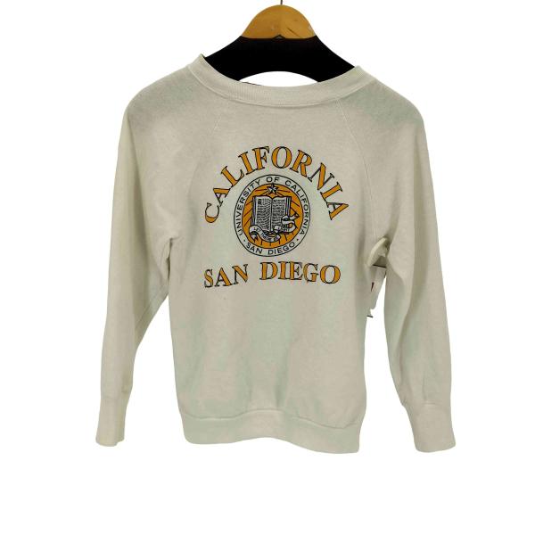 USED古着(ユーズドフルギ) 80s コットンポリ プリントラグランスウェット レディース JPN...