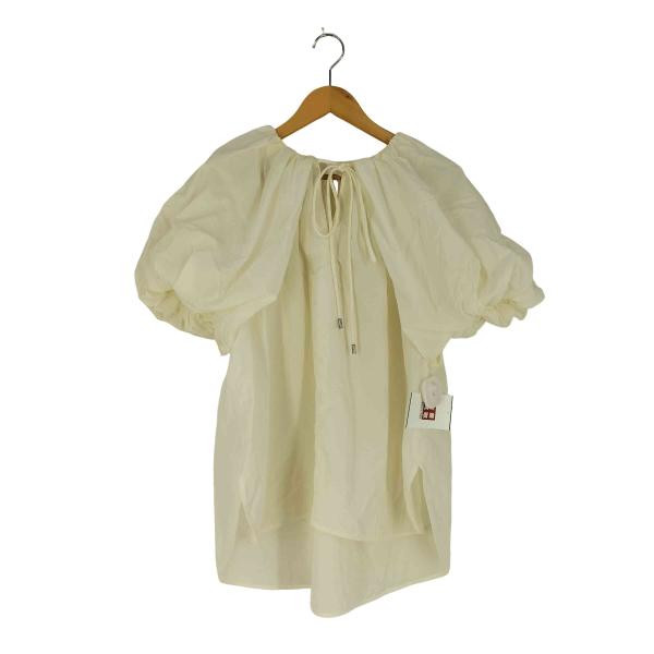 LANVIN en Bleu(ランバンオンブルー) 速乾ナイロンバルーンスリーブブラウス レディース...