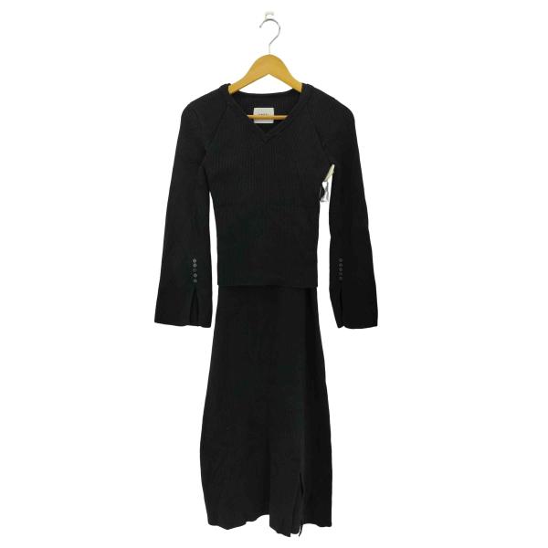 AMERI(アメリ) AMERICAN SLEEVE LAYERED KNIT DRESS ニットワ...