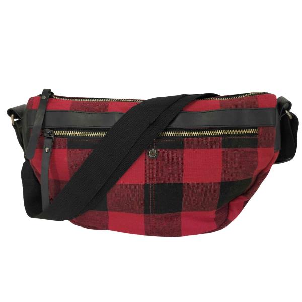 WOOLRICH(ウールリッチ) バッファローチェック キャンバス ショルダーバッグ メンズ 表記無...