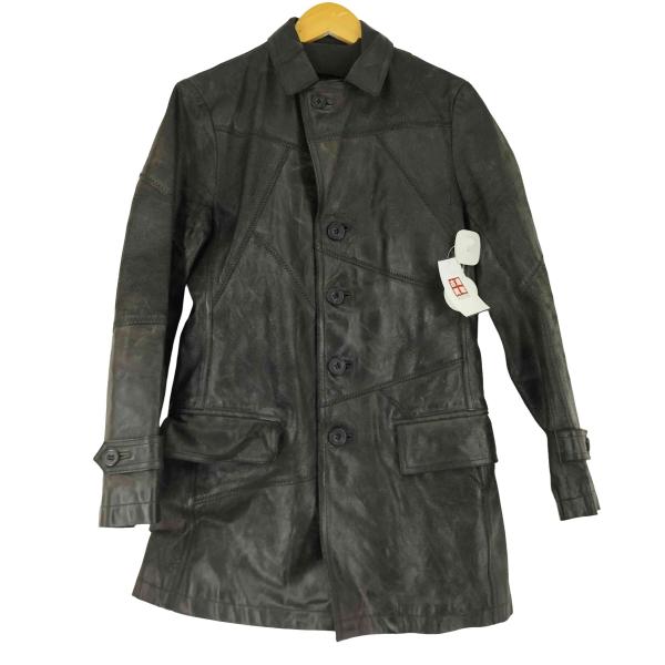 USED古着(ユーズドフルギ) パッチワークデザイン カウレザーコート メンズ import：M  ...