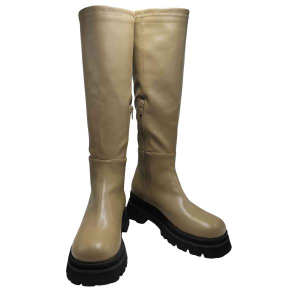 AMERI(アメリ) SHARK SOLE STRETCH LONG BOOTS レディース JPN...