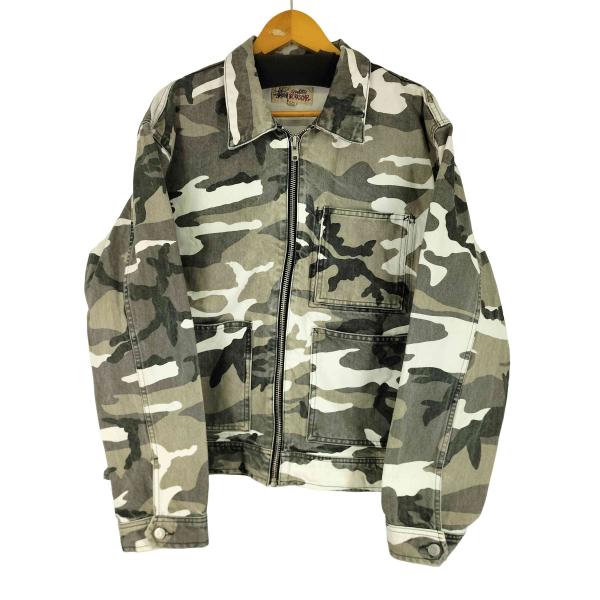 Stussy(ステューシー) CAMO ZIP WORK JAKET メンズ import：L  中...
