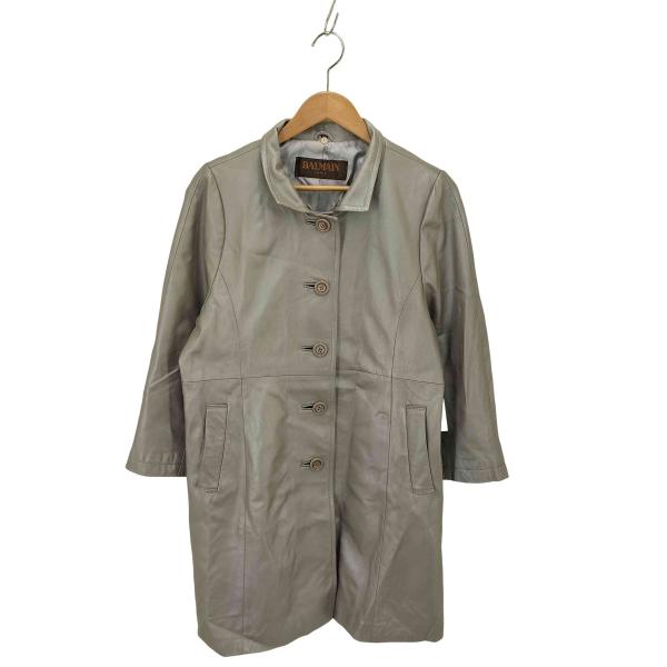 BALMAIN PARIS(バルマンパリ) 80S-90S ラムレザー ハーフコート レディース 表...